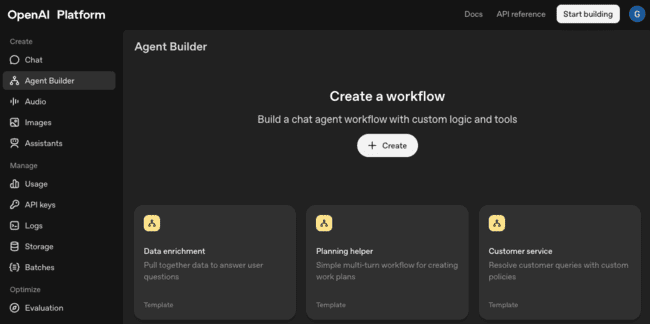OpenAI platform agent builder ChatGPT alternative
