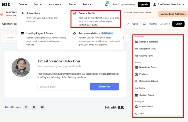 Perfil de Creador de Kit