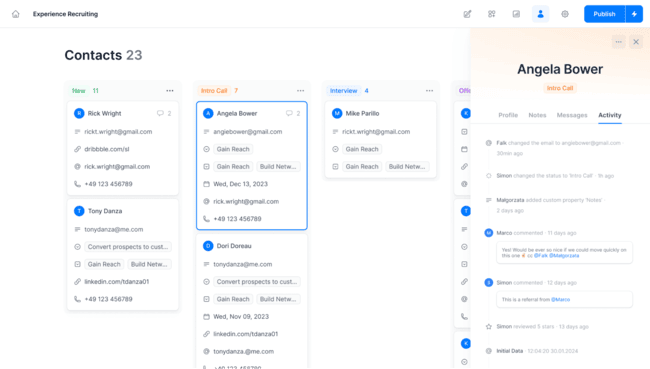 Perspective CRM pipeline