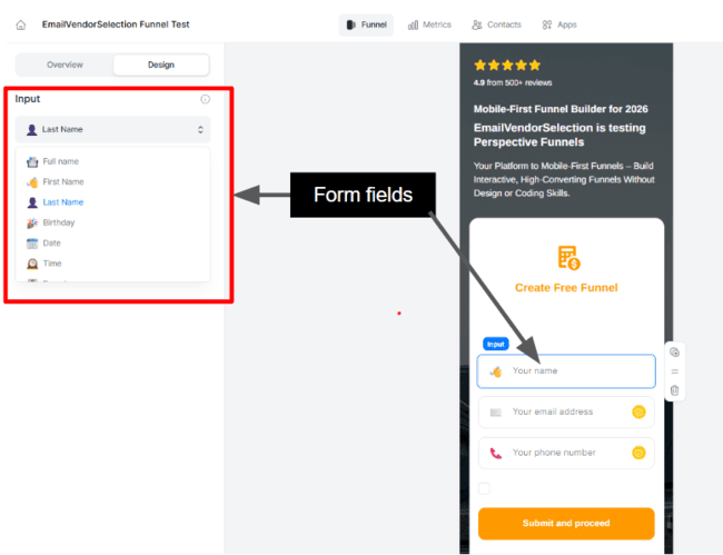 Perspective Funnels Forms