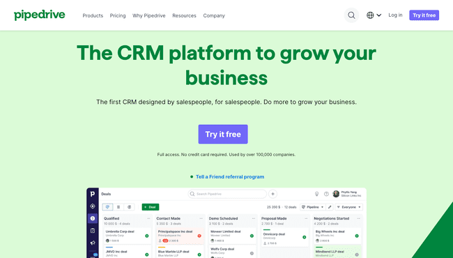 Pipedrive user-friendly sales crm for small businesses