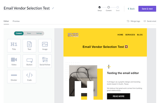 Reseña de EmailOctopus- creador de emails de arrastrar y soltar