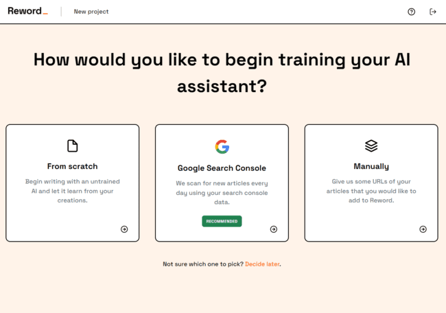 Reword training your AI writing assistant