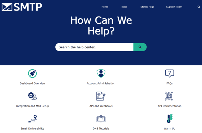 SMTP.com help center