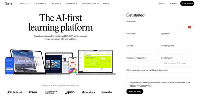 Sana AI powered enterprise LMS