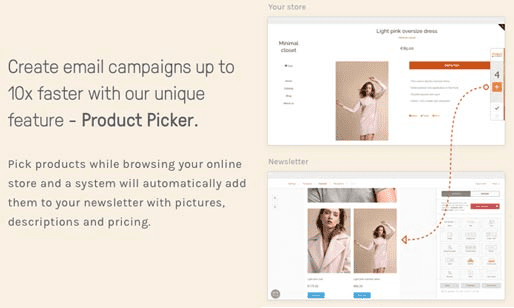 selección de productos de email marketing para comercio electrónico