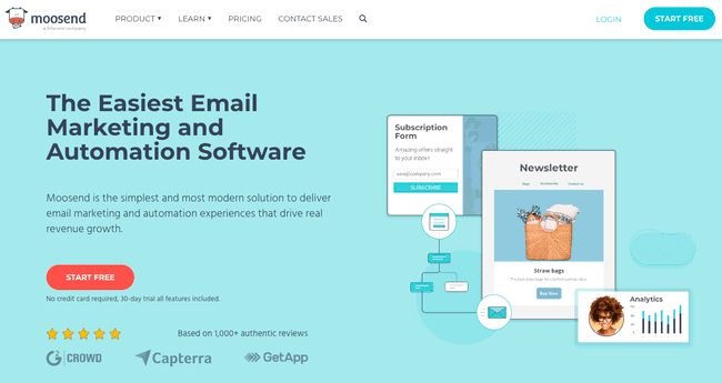 SendGrid alternative Moosend SMTP email service provider
