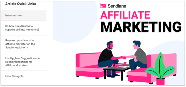 Logiciel de marketing par email Sendlane pour les affiliés