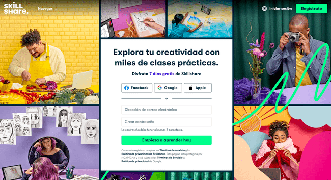 Skillshare plataformas de aprendizaje en línea