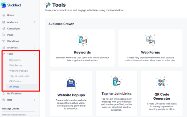 SlickText Audience Growth Tools