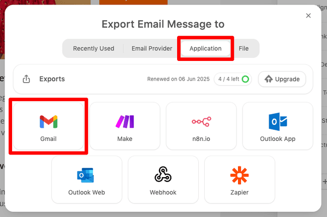 Stripo export email options