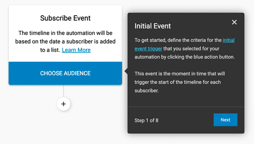 Subscribe to event trigger in iContact automation