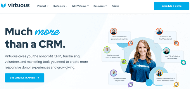 Virtuous responsive fundraising crm