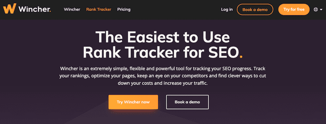 Wincher search engine rank tracker tool