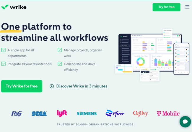 Wrike project management platform