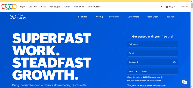 Zoho CRM - best Keap alternative for lead management