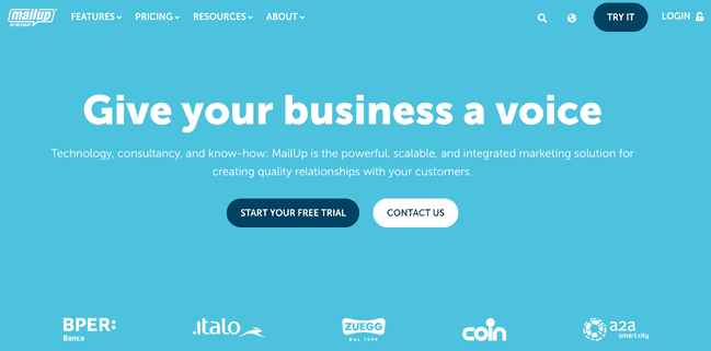 análise do e-mail marketing do MailUp como uma alternativa ao Mailchimp