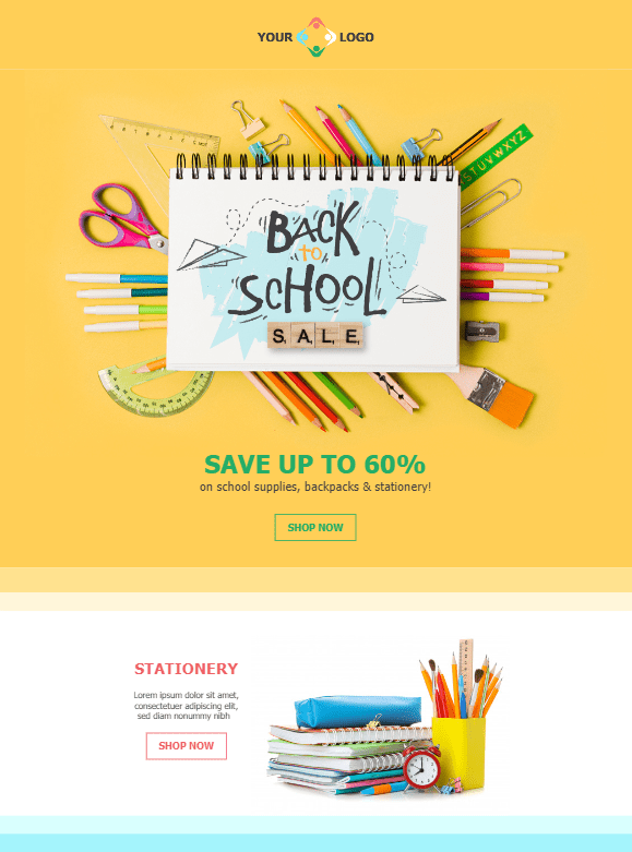 back-to-school email template