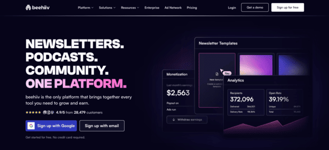 beehiiv Kit alternative for monetizing a newsletter with ads