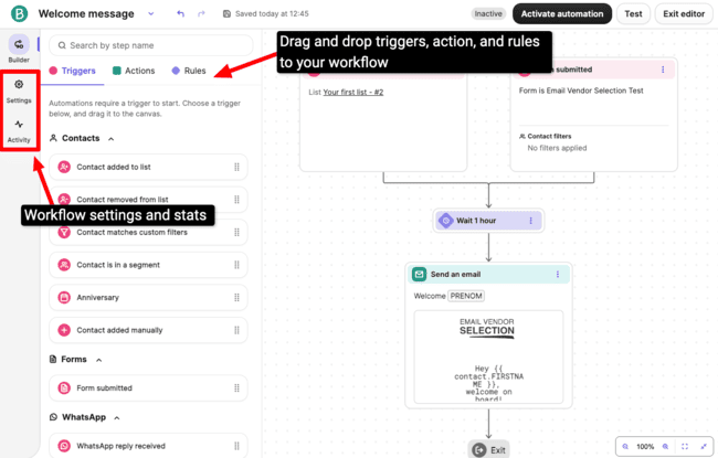 build your own original automations in brevo