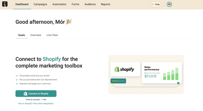 cómo empezar a utilizar Omnisend conectando las plataformas de comercio electrónico populares Shopify