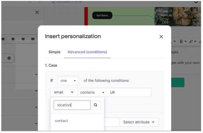 content personalization options Brevo