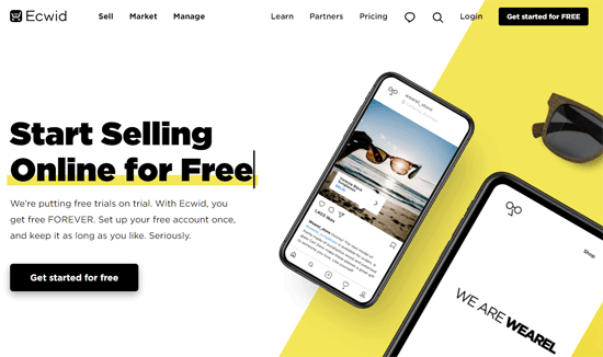 Ecwid plataforma para eCommerce gratis
