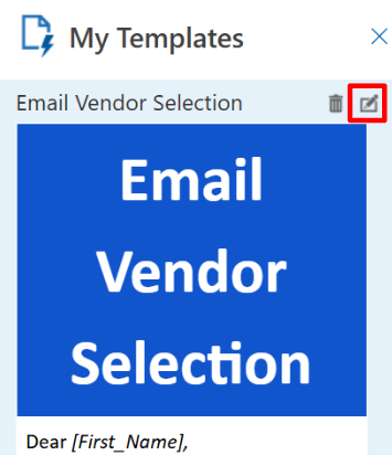 editar una plantilla en Mis plantillas de Microsoft Outlook