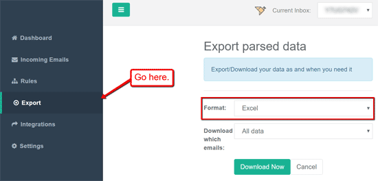 email parser to csv or excel