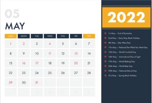 fashion marketing calendar