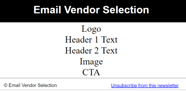 formato de la sección de pie de página de una plantilla de email HTML