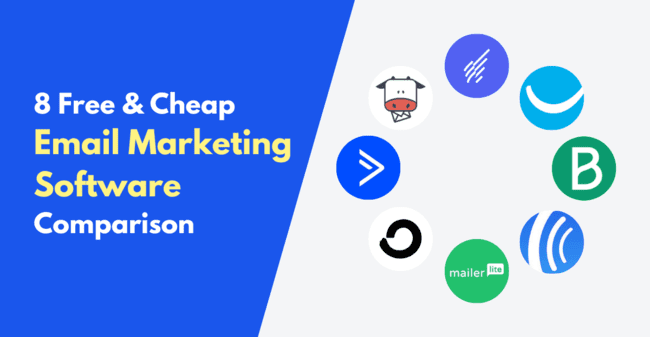 featured image: free and cheap email marketing software tools comparison review