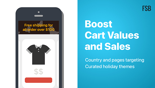 freeshipping bar banner with value proposition