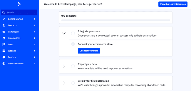 getting starteed with ActiveCampaign