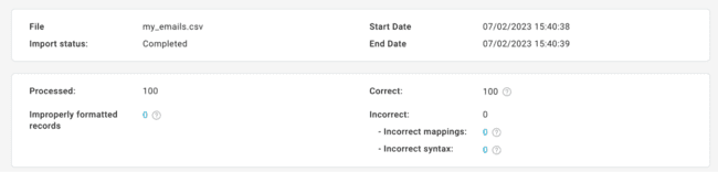 importing contacts in Mailup