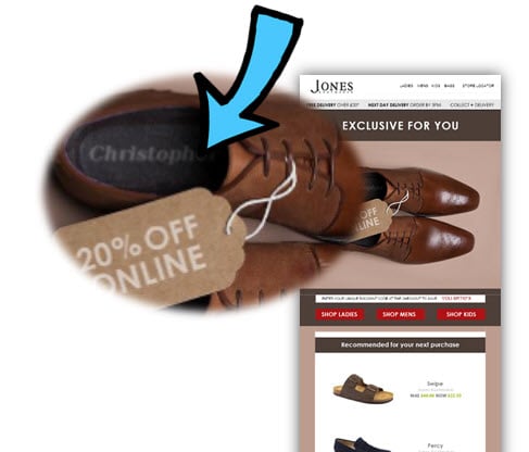 jones bootmaker econd purchase campaign