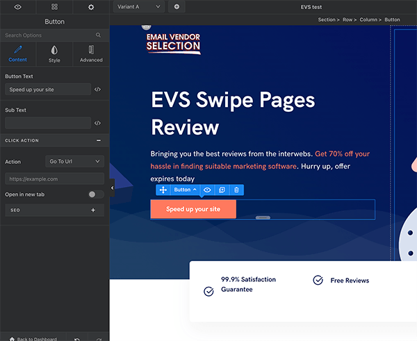 Swipe Pages SaaS landing page editor