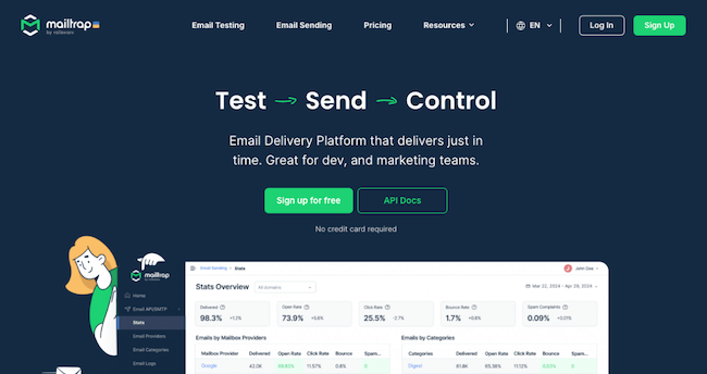 mailtrap smtp email api provider delivery platform