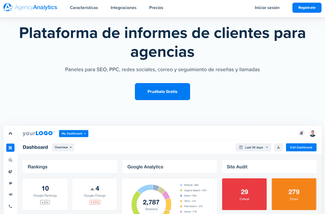 mejor software de analíticas de marca blanca agencyanalytics