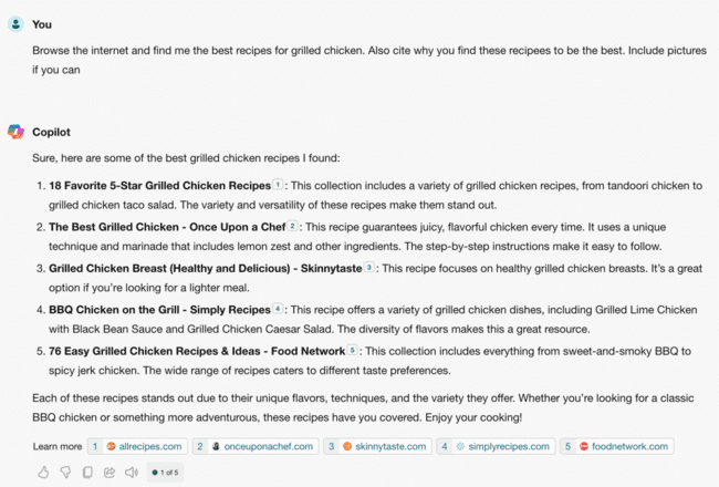 modo de chat de Bing AI