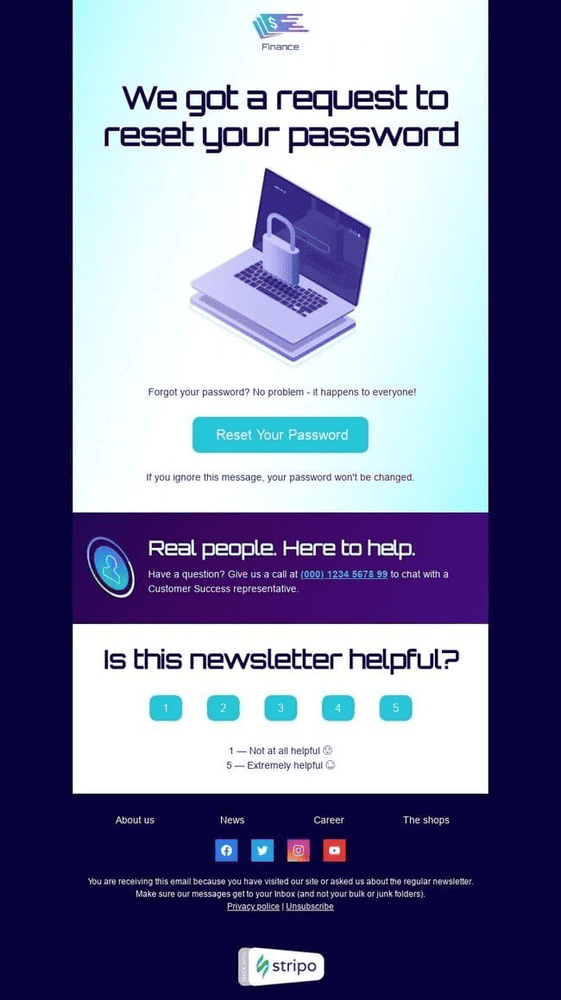 password reset email template