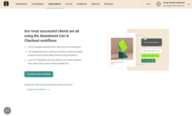 portada de automatización de Omnisend para vendedores de comercio electrónico
