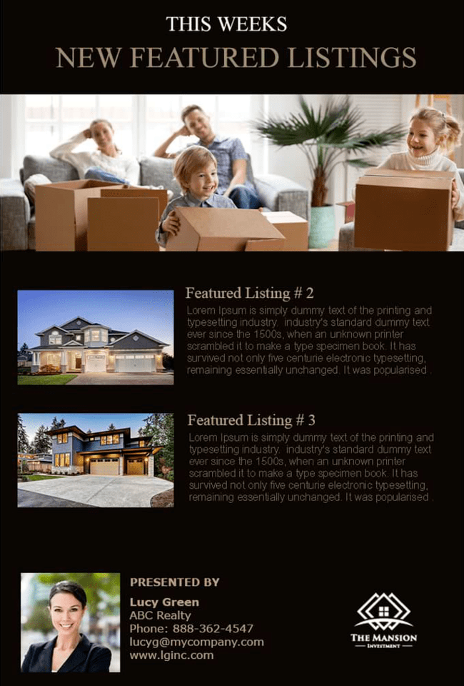 real estate multiple listings email template