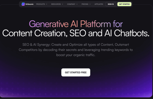 redacción de textos publicitarios asequibles de WriteSonic