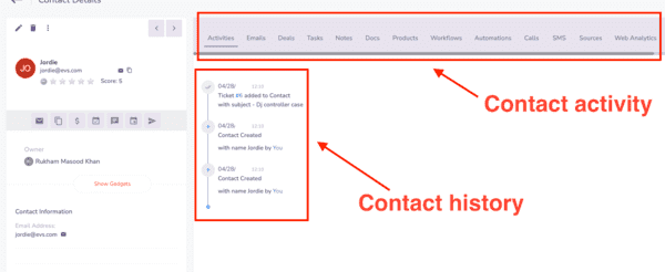 reseña de Engagebay gestión de contactos