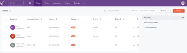 reseña de Engagebay tickets en la plataforma CRM