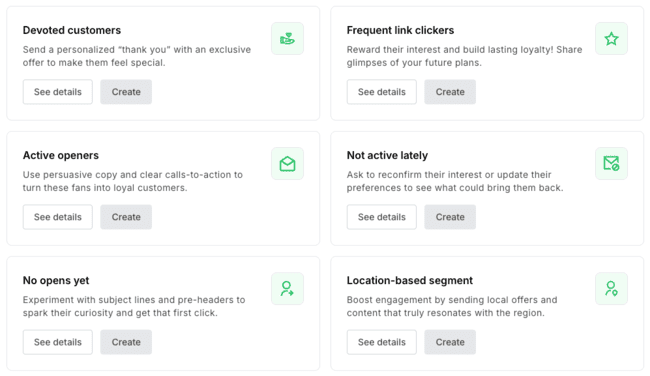 segmenting your subscribers in MailerLite