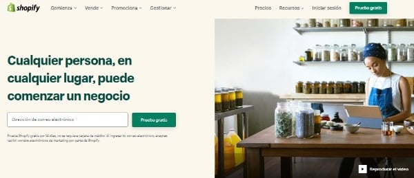 shopify plataforma de venta online