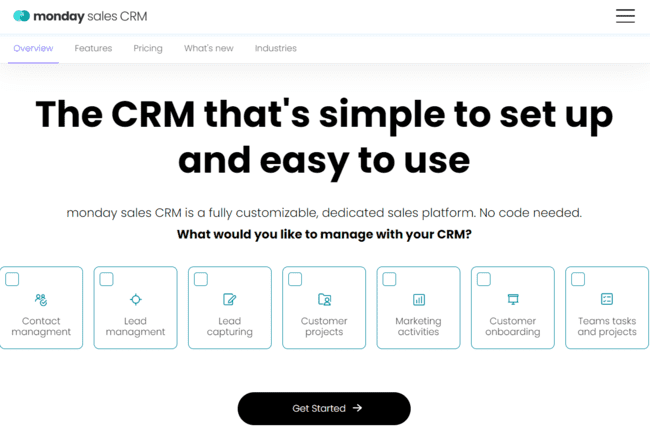 software crm de Monday.com