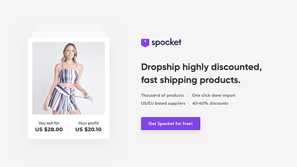 spocket homepage screenshot